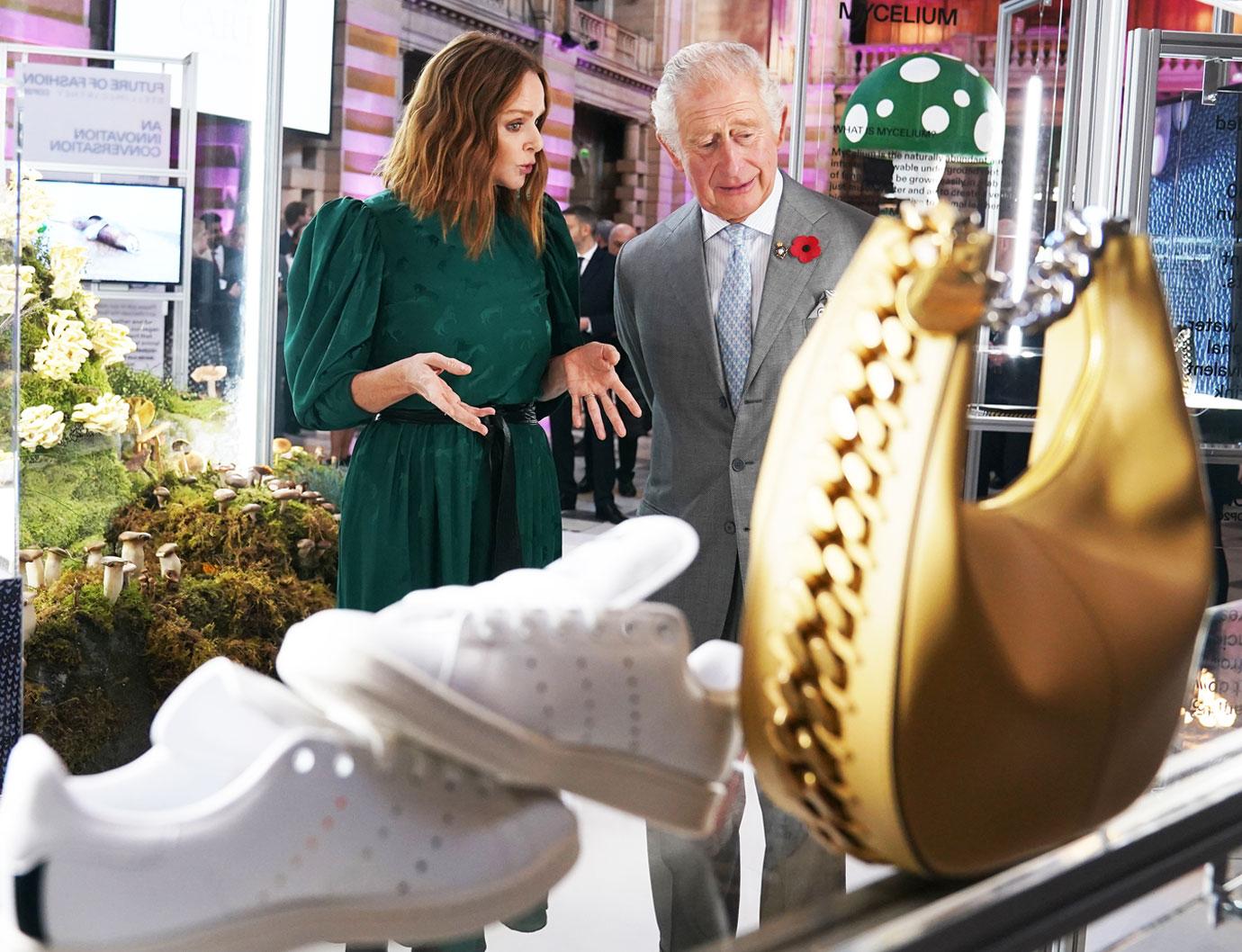 prince charles views a stella mccartney fashion installation