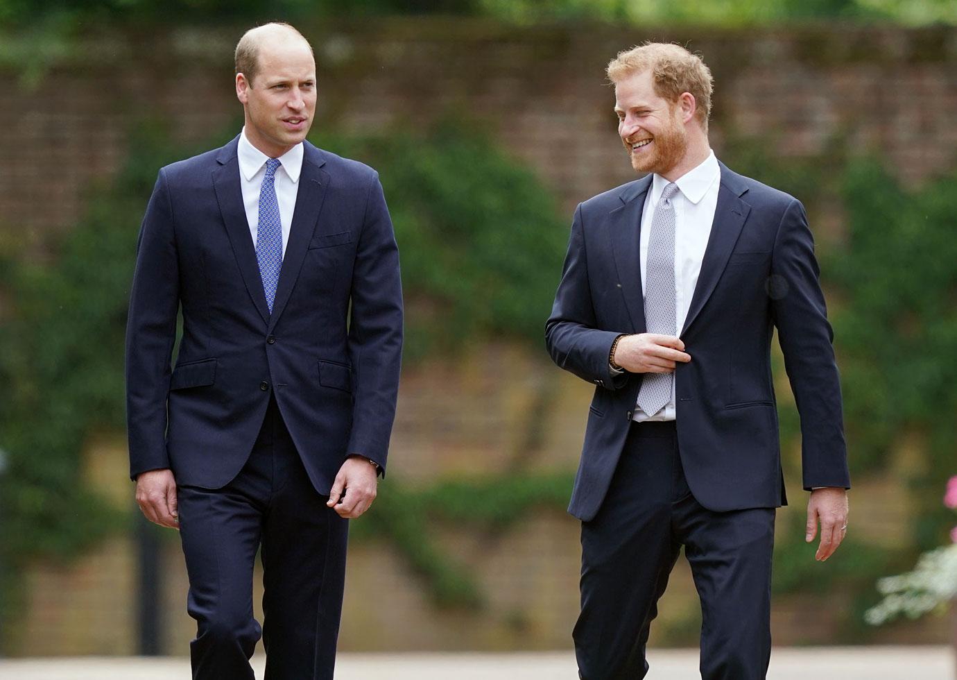 prince william prince harry diana statue unveiling photos