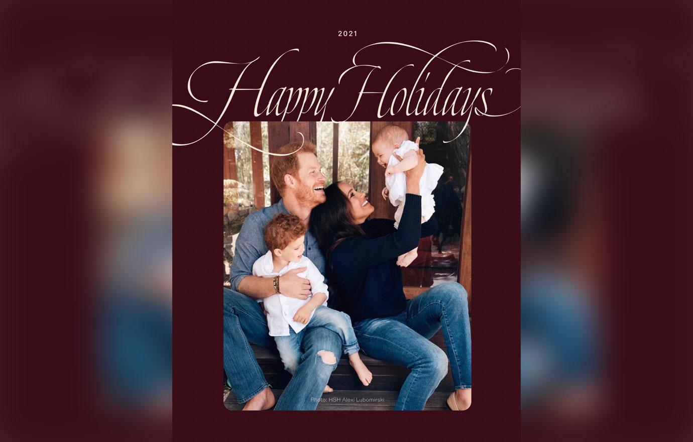 meghan markle prince harry share first photo lilibet holiday card