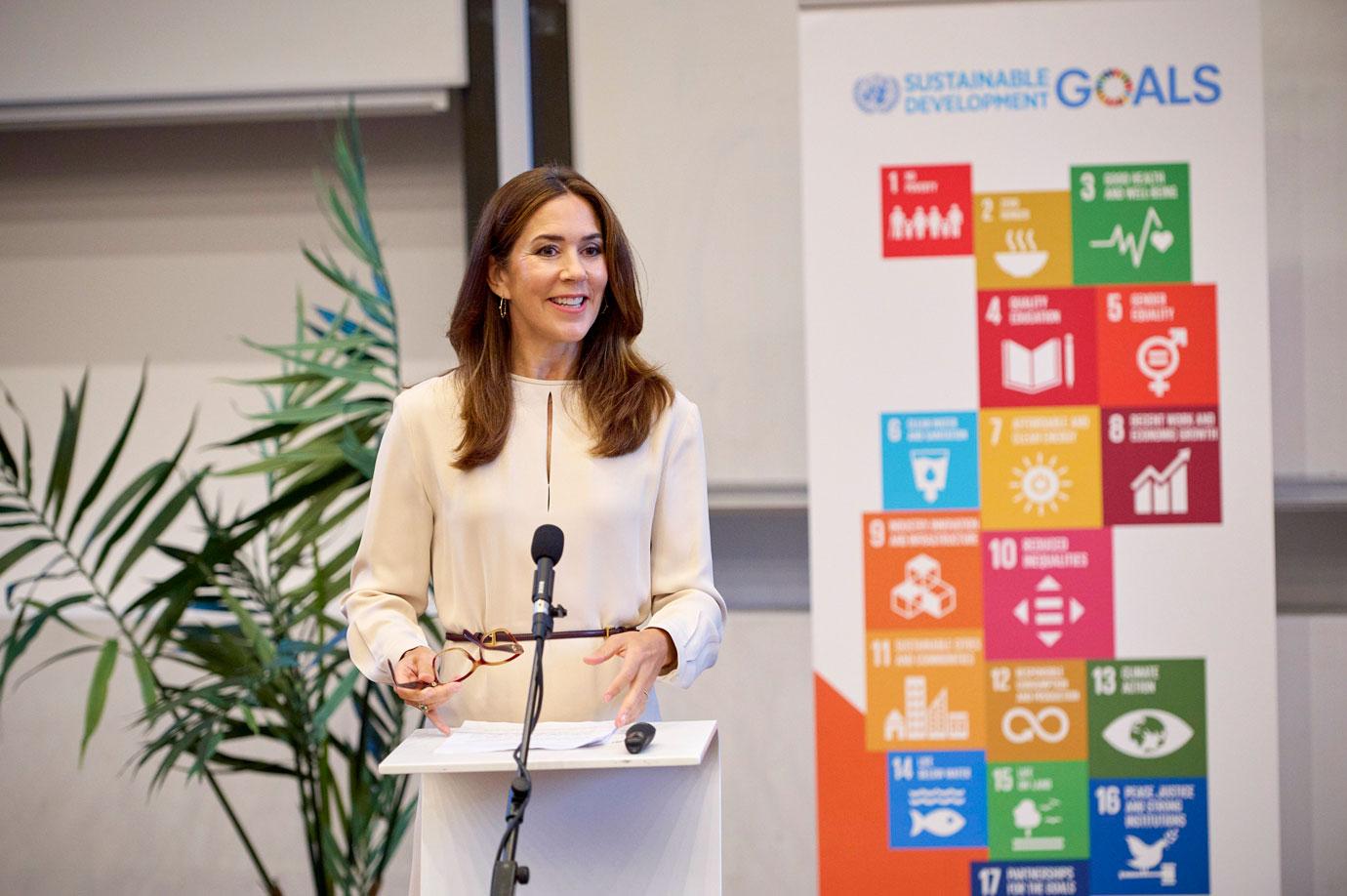 mary of denmark participates in cbs copenhagen business school responsibility day