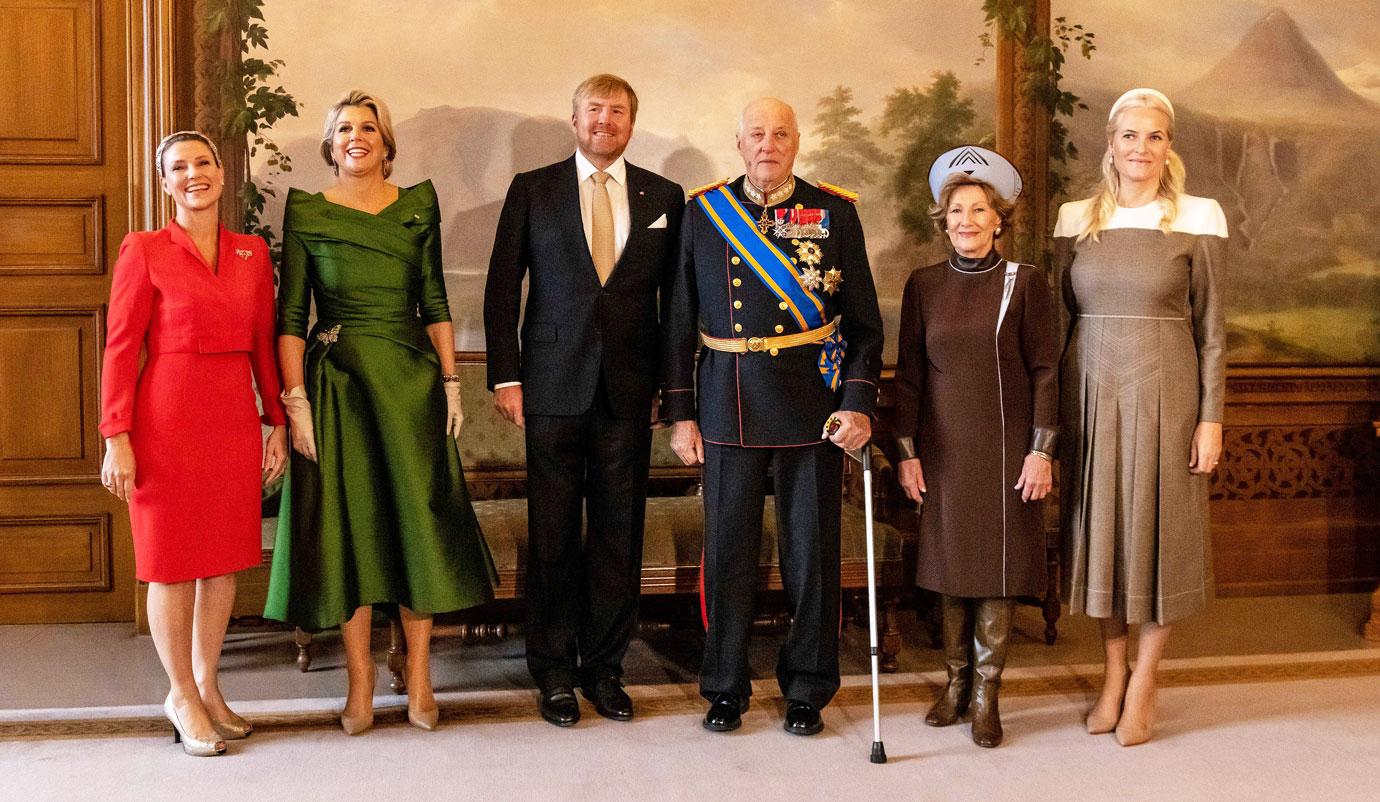 king willem alexander and queen maxima of the netherlands with norway royals during a meeting