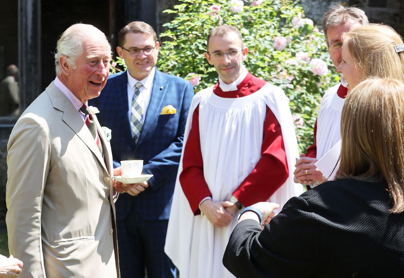 Prince Charles Visits St Davids Cathedral, Attends Service Photos