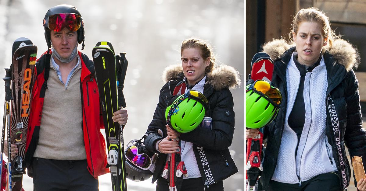 princess beatrice husband edoardo mapelli mozzi in verbier on skiing holiday tro