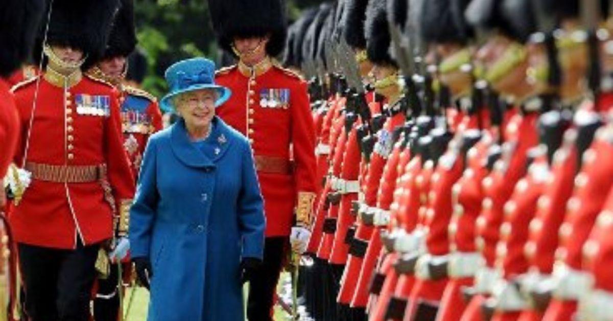 queen elizabeth ii and guards