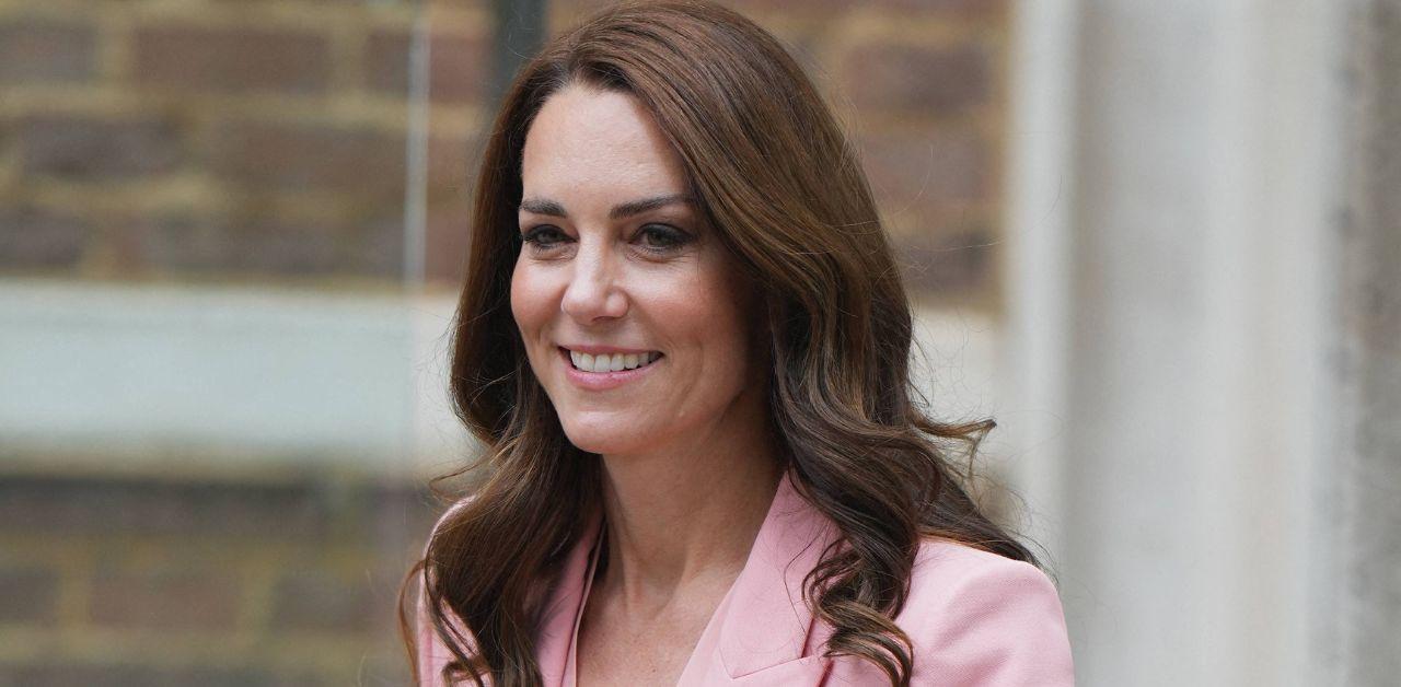 Kate Middleton Wears Pink Power Suit In London: Photos