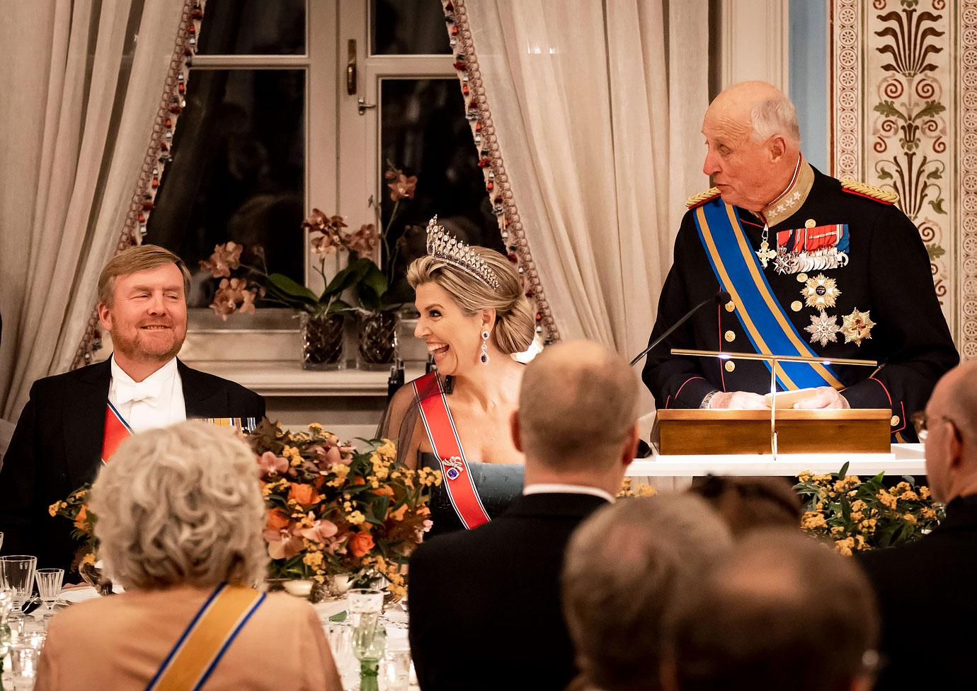 dutch royals queen maxima norway state visit banquet