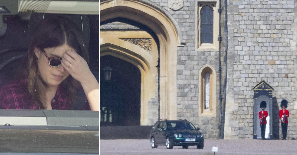 members of the royal family leaving windsor castle tro