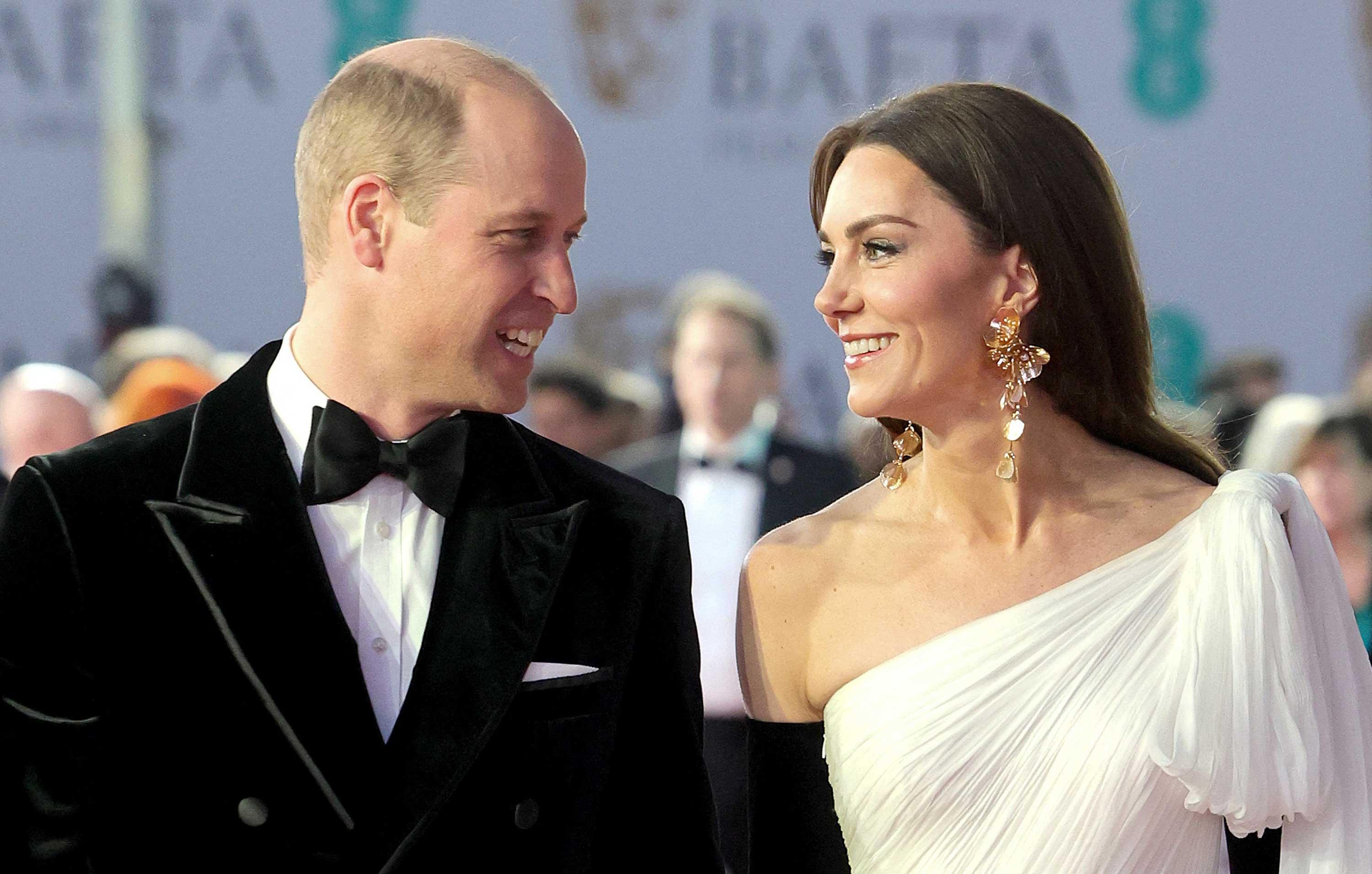 the prince and princess of wales attend the bafta film awards