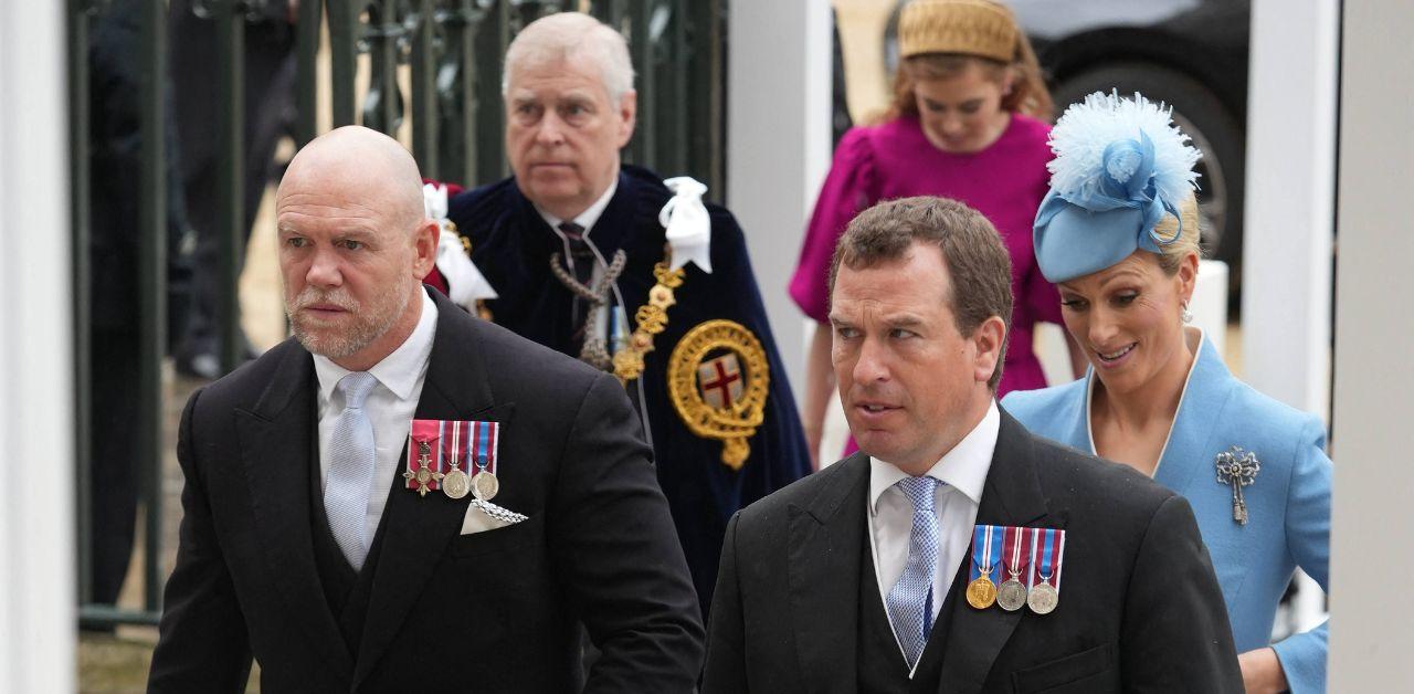 prince andrew wears ceremonial robe prince harry suit