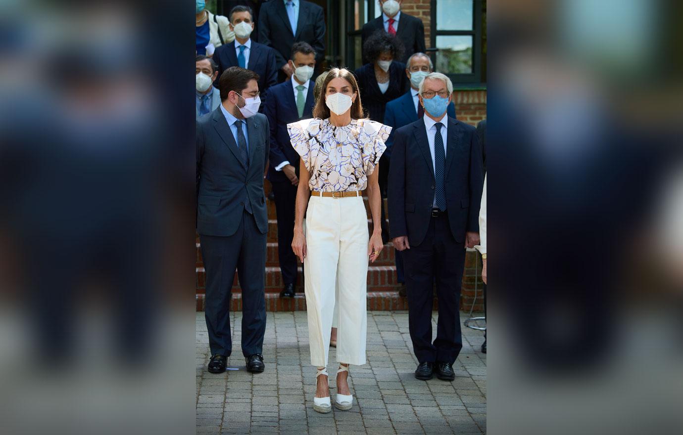 queen letizia of spain attends a meeting in madrid