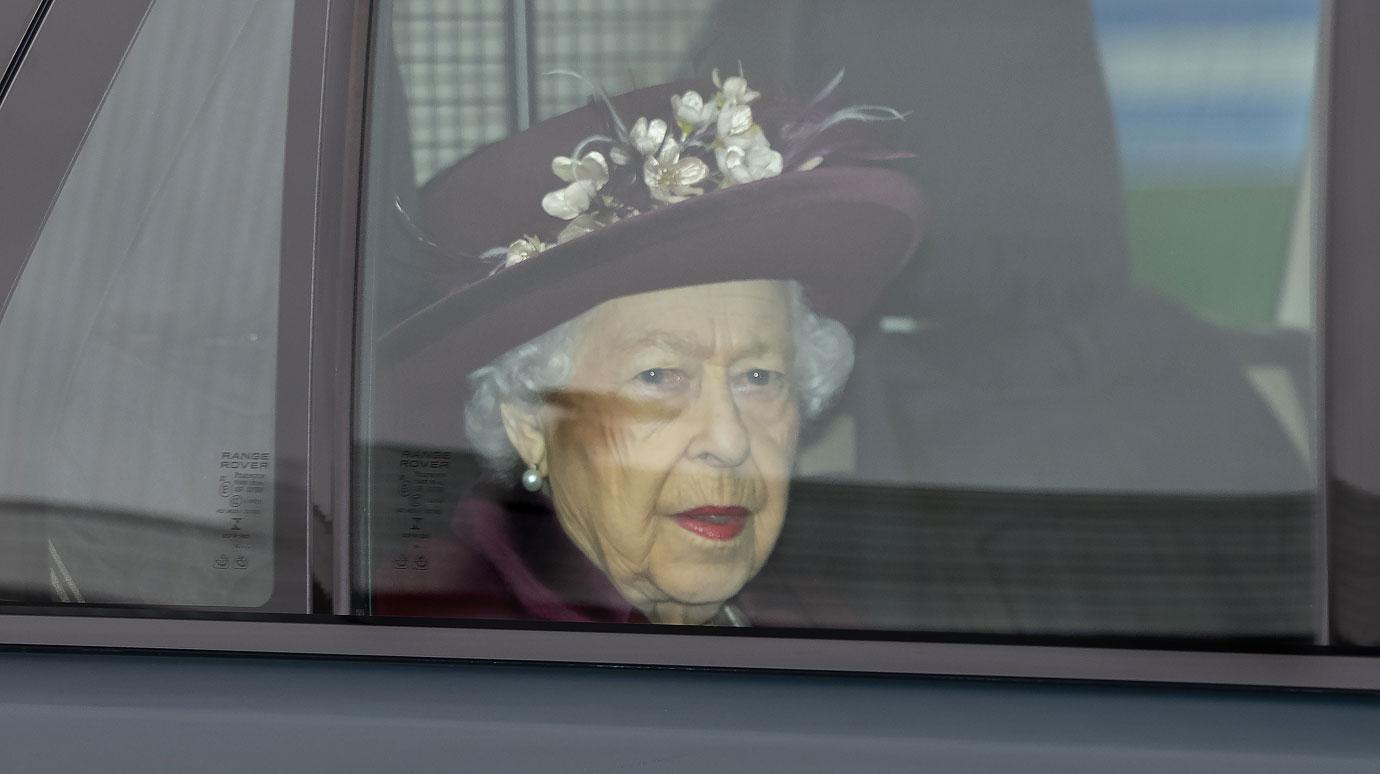 the queen is driven to the royal chapel of all saints in windsor great pk