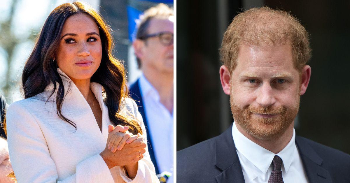 harry and meghan staring forward