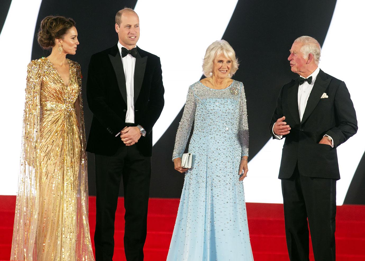 duchess kate prince william prince charles duchess camilla no time to die premiere