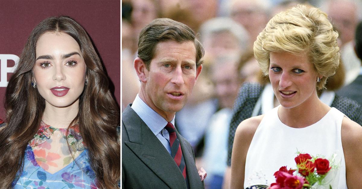 lily collins caused chaos princess diana prince charles