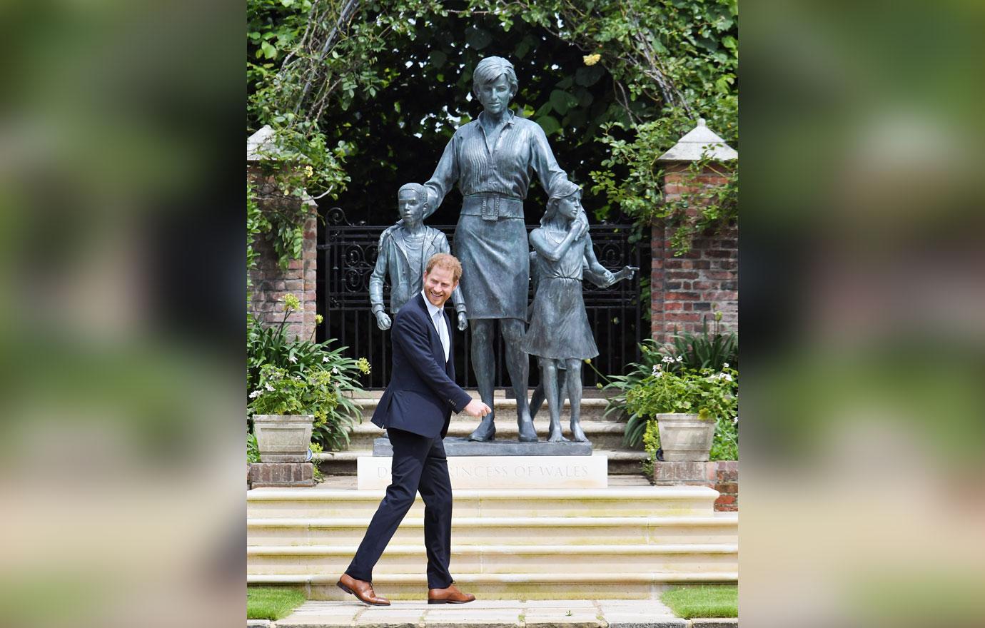 prince william prince harry diana statue unveiling photos