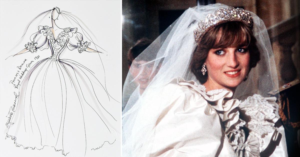 Princess Diana Colouring Page