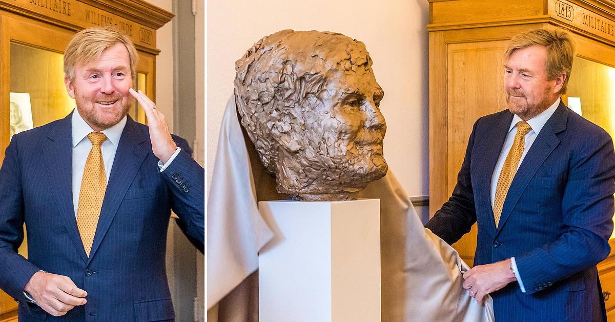 king willem alexander during a working visit to the chancellery of the dutch order