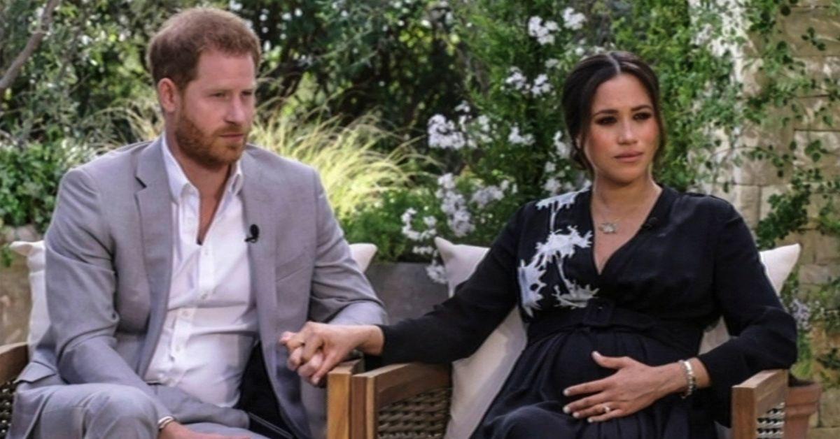 prince harry and meghan markle talking to oprah winfrey