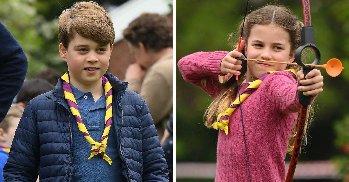 prince george and princess charlotte grinning