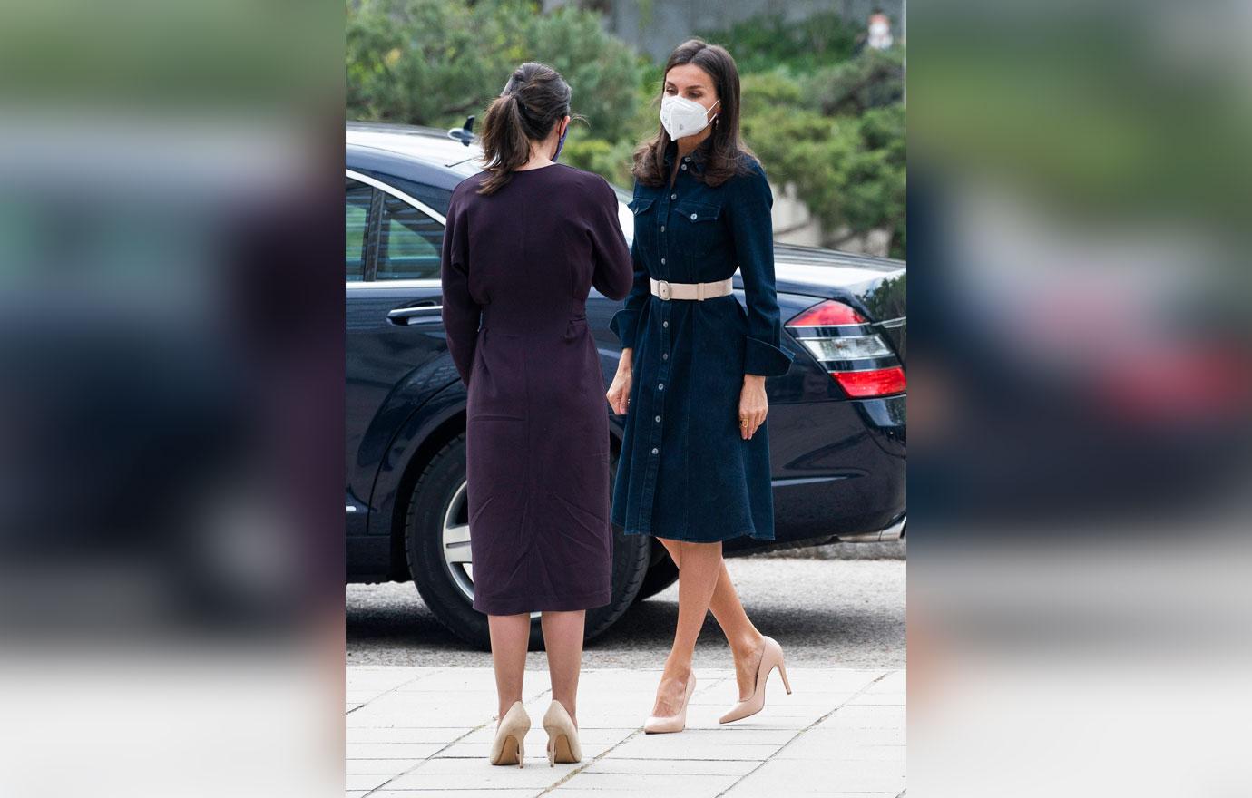 queen letizia spain attends meeting role of women economy madrid