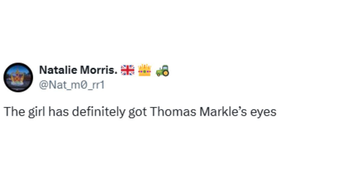 A netizen reacting to Meghan Markle's photo with Lilibet.