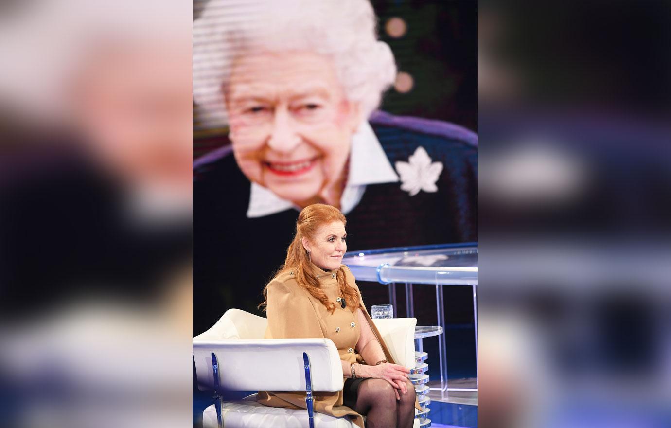 sarah ferguson duchess of york is guest on italian talk show