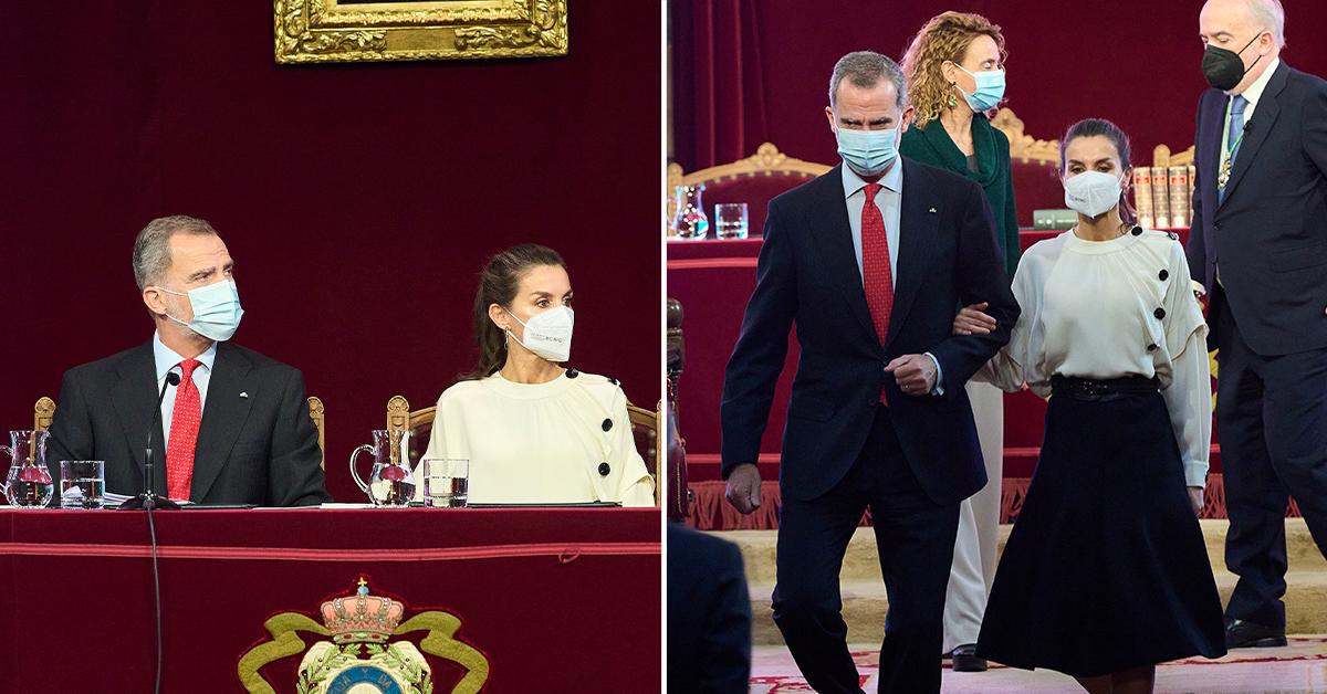 queen letizia and king felipe vi association of spanish language academies pp