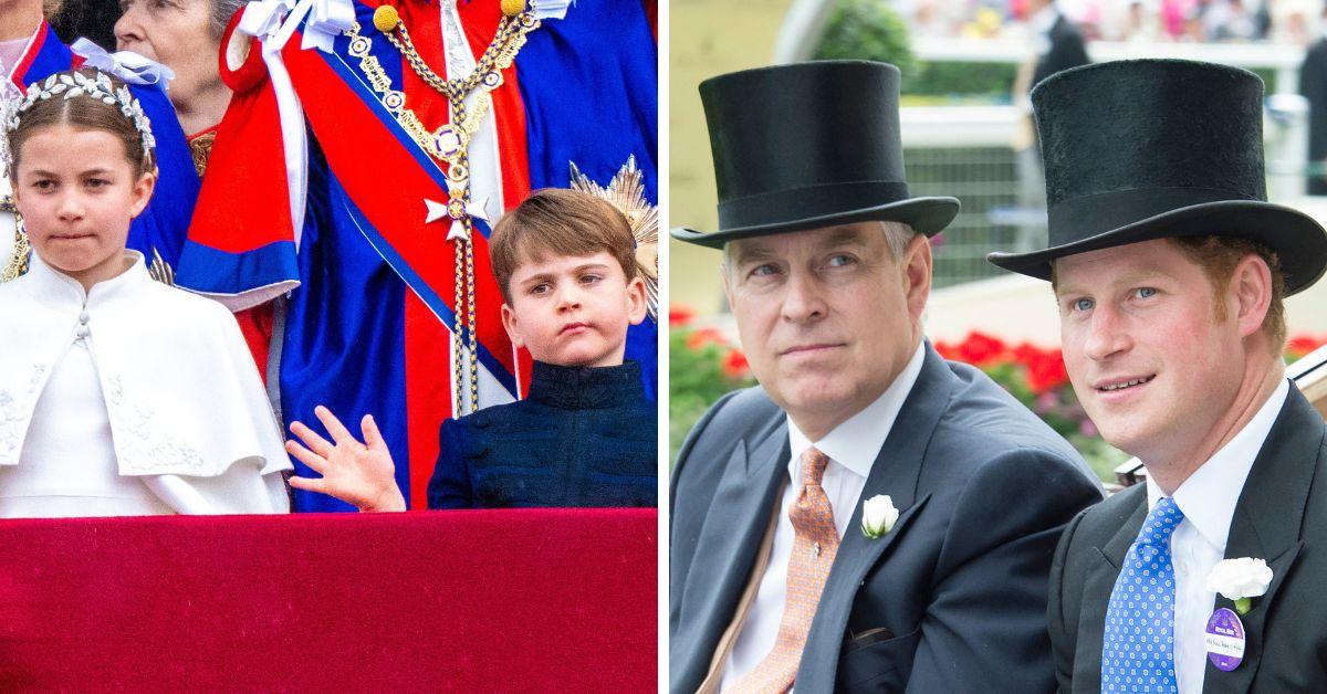 princess charlotte prince louis prince andrew and prince harry