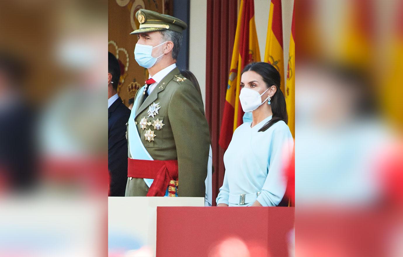 spanish royals attend the national day military parade