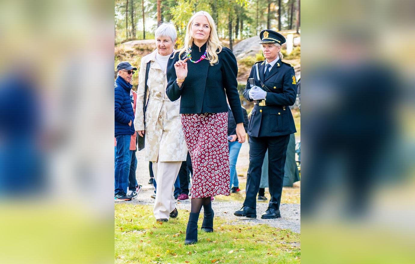 crown prince haakon and crown princess mette marit of norway visit hoytorp fort and indre ostold