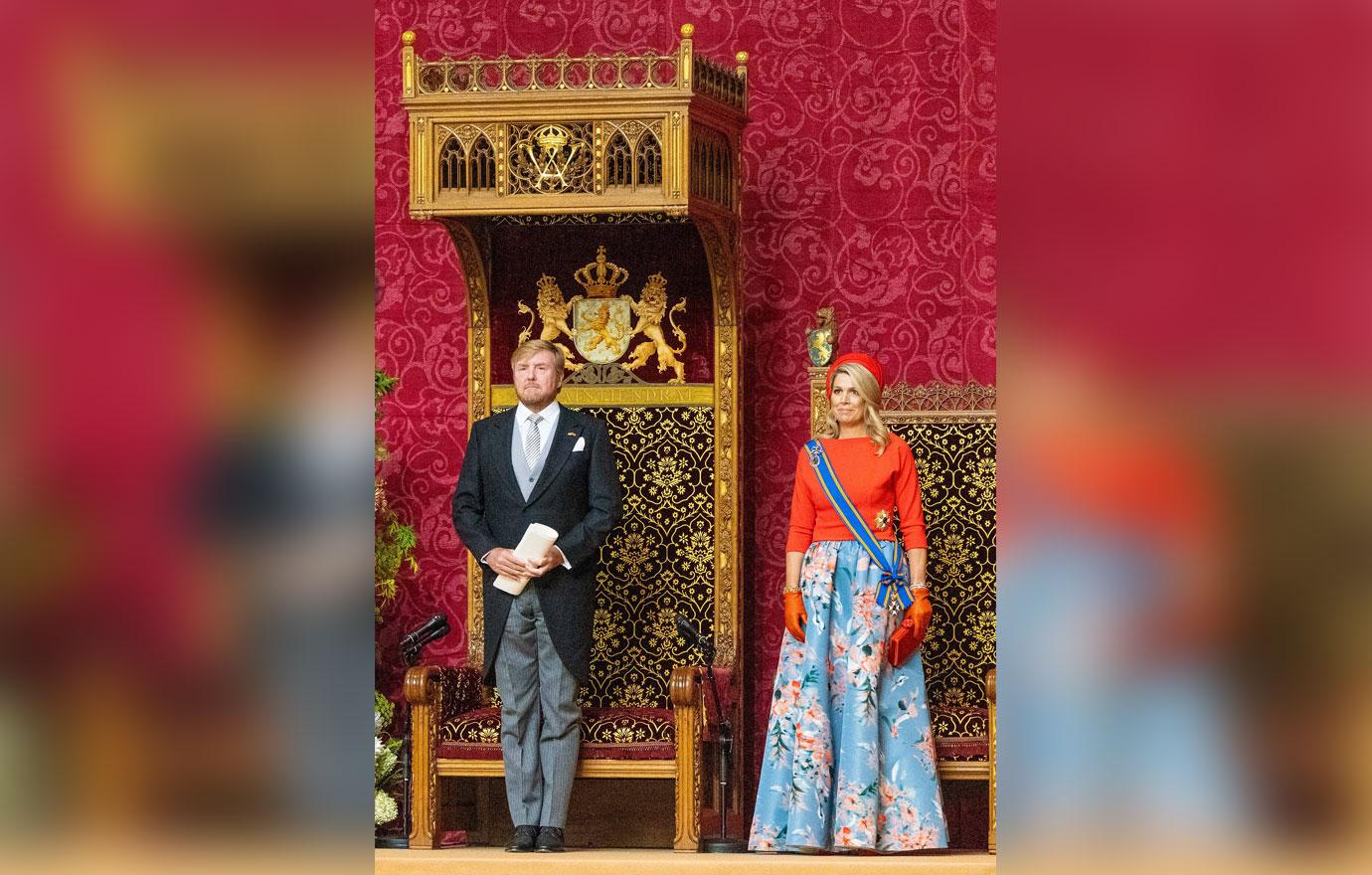 king willem queen maxima of netherlands during prinsjesdag celebration