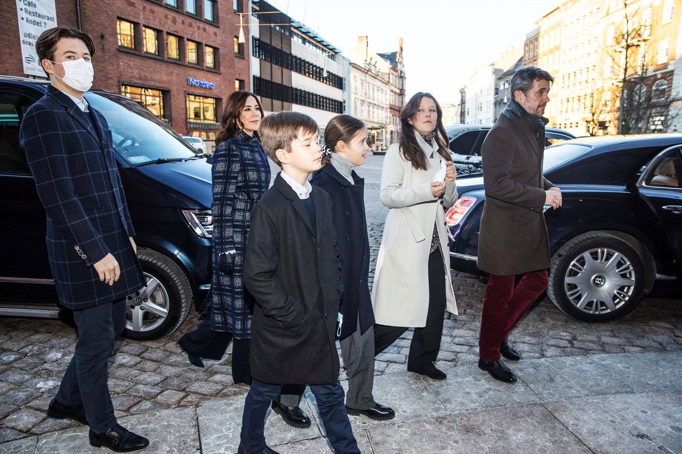 the danish royal family attend christmas eve and christmas day church