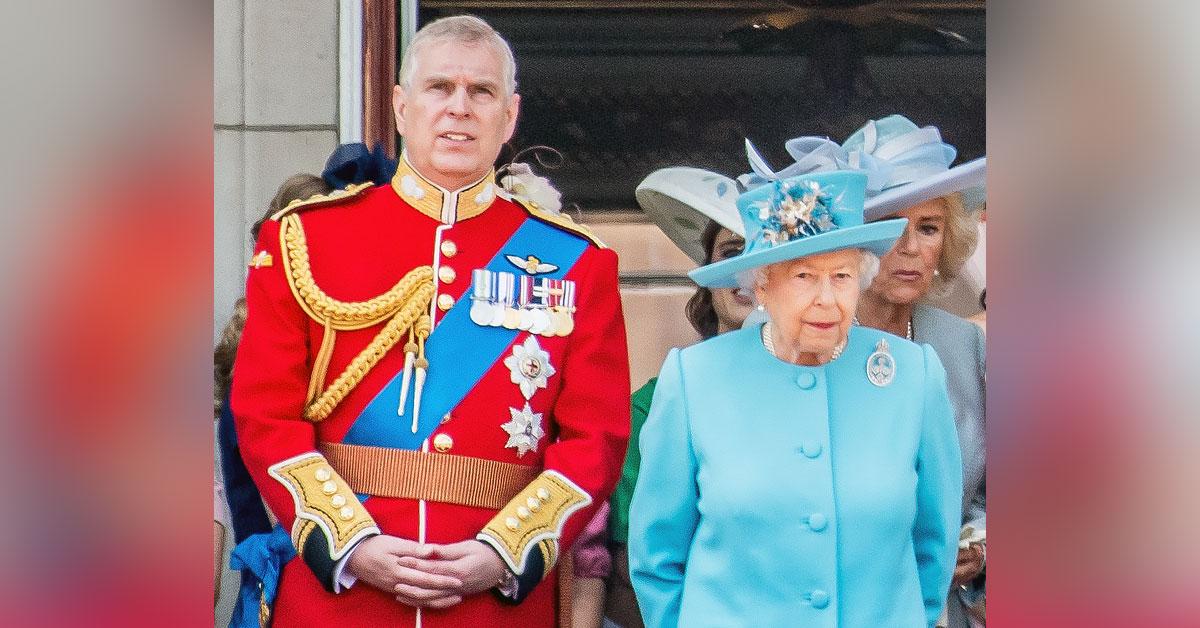 queen elizabeth tainting reputating standing up prince andrew tro