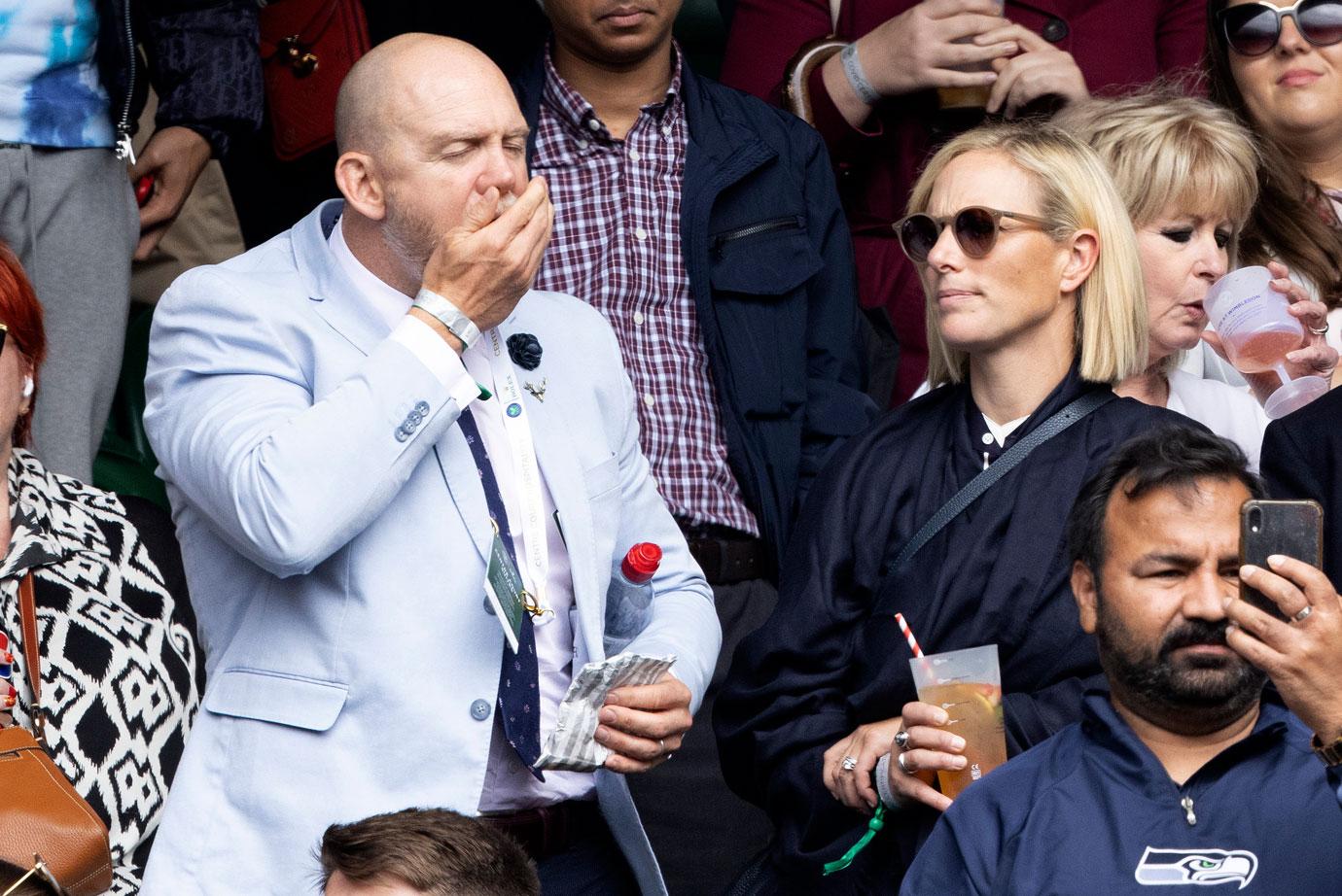 zara phillips mike tindall at wimbeldon