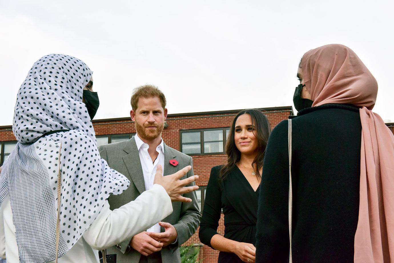 prince harry meghan markle afghan refugee children us army base