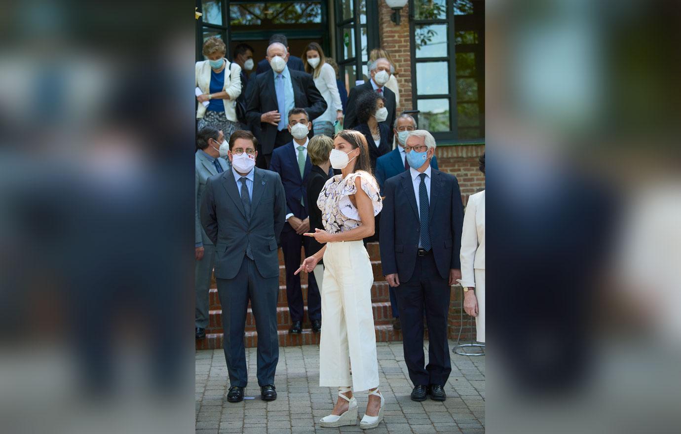 queen letizia of spain attends a meeting in madrid