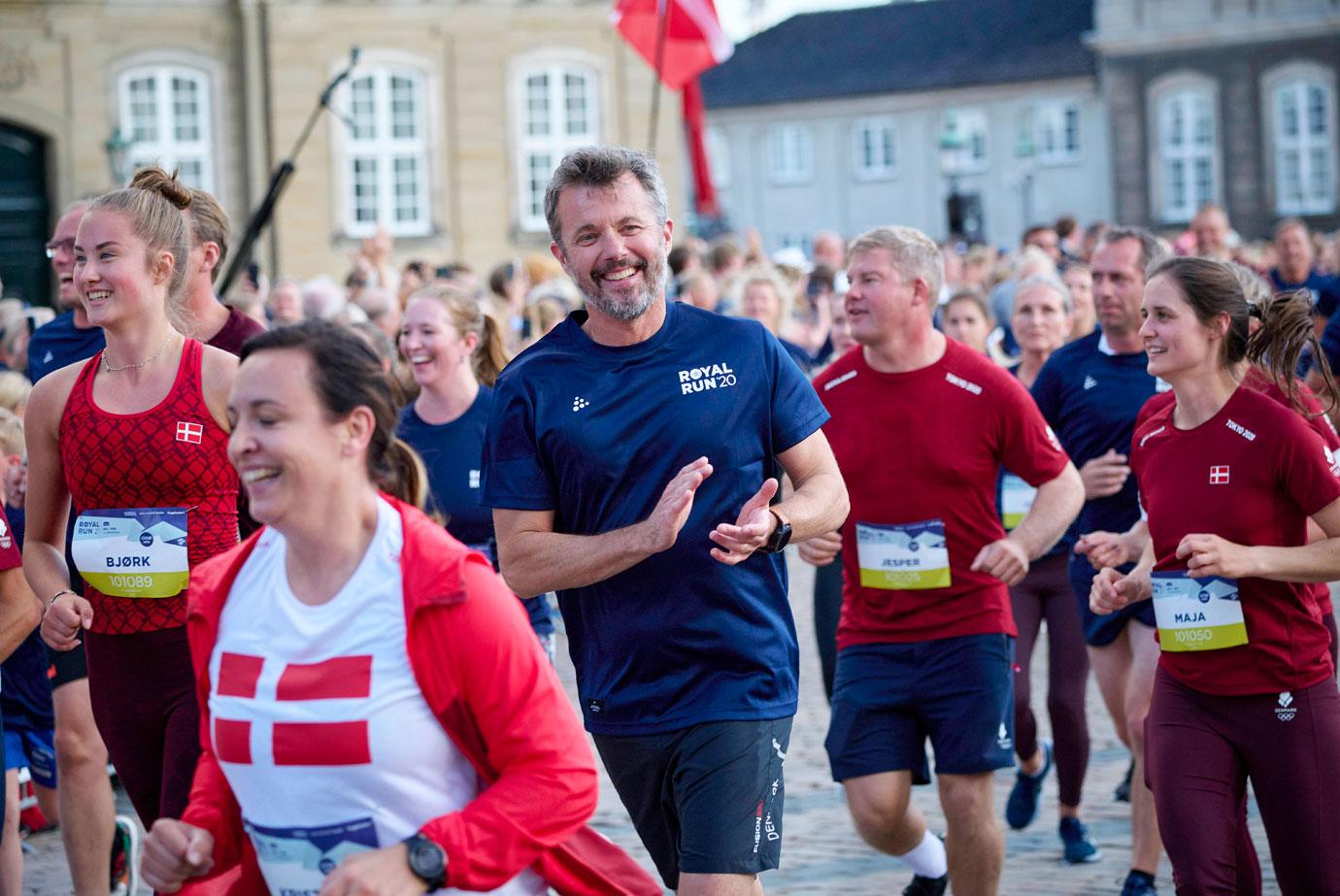 the danish crown prince family participate in royal run  in copenhagen