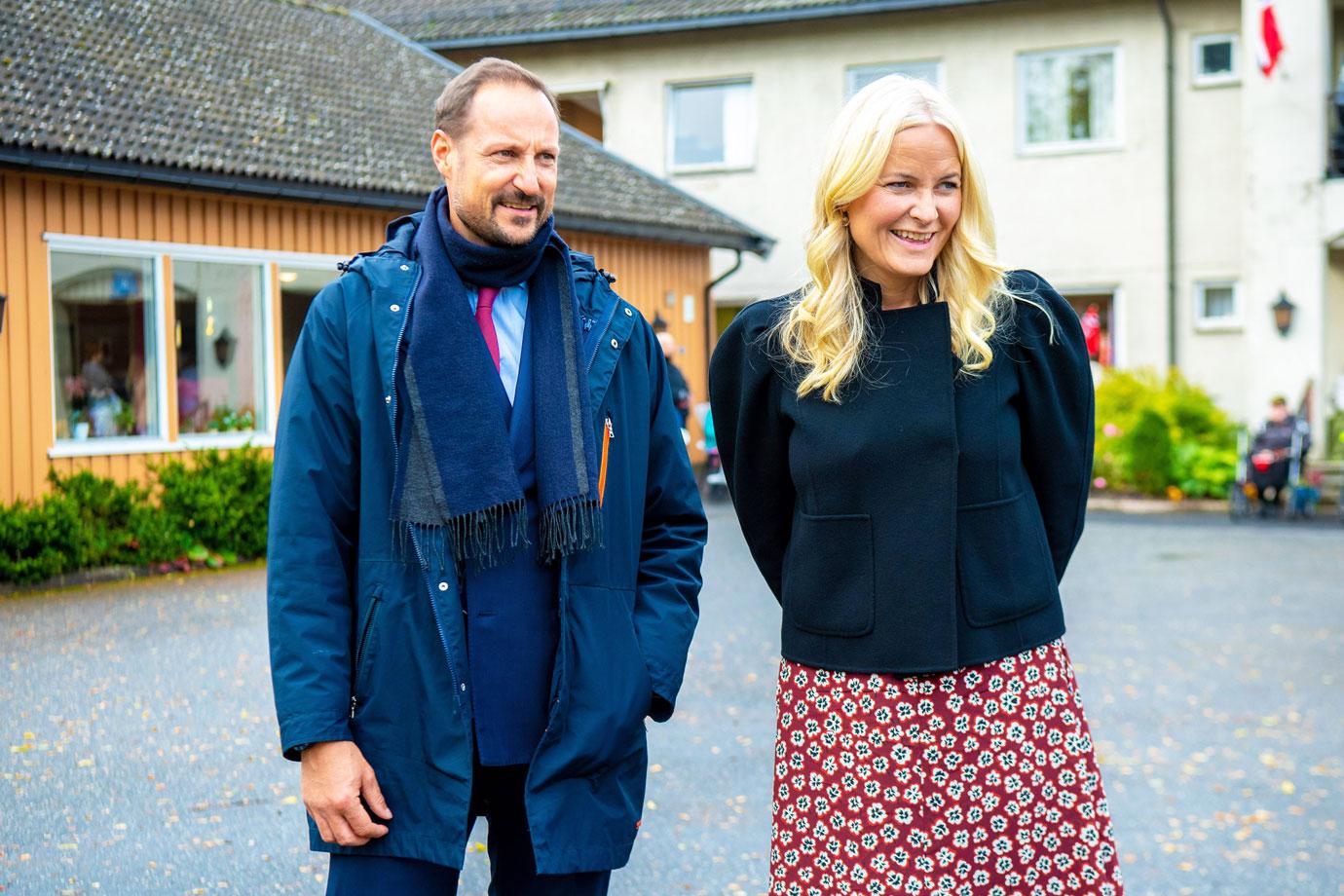 crown prince haakon and crown princess mette marit of norway visit hoytorp fort and indre ostold