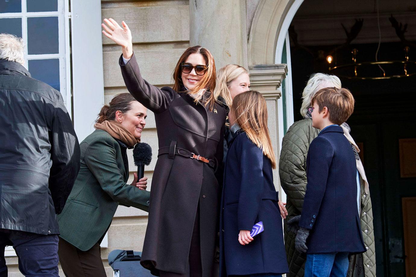 crownprincess mary of denmark with her twins princess josephine and prince vincent