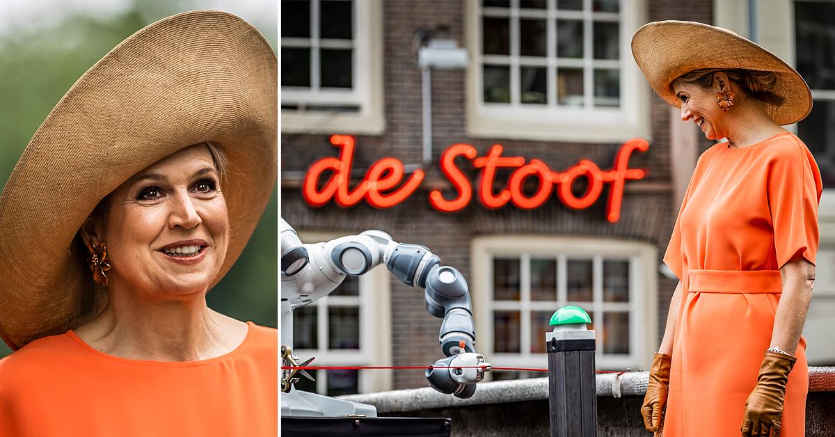 queen maxima of the netherlands attends the opening of a d printed bridge in amsterdam