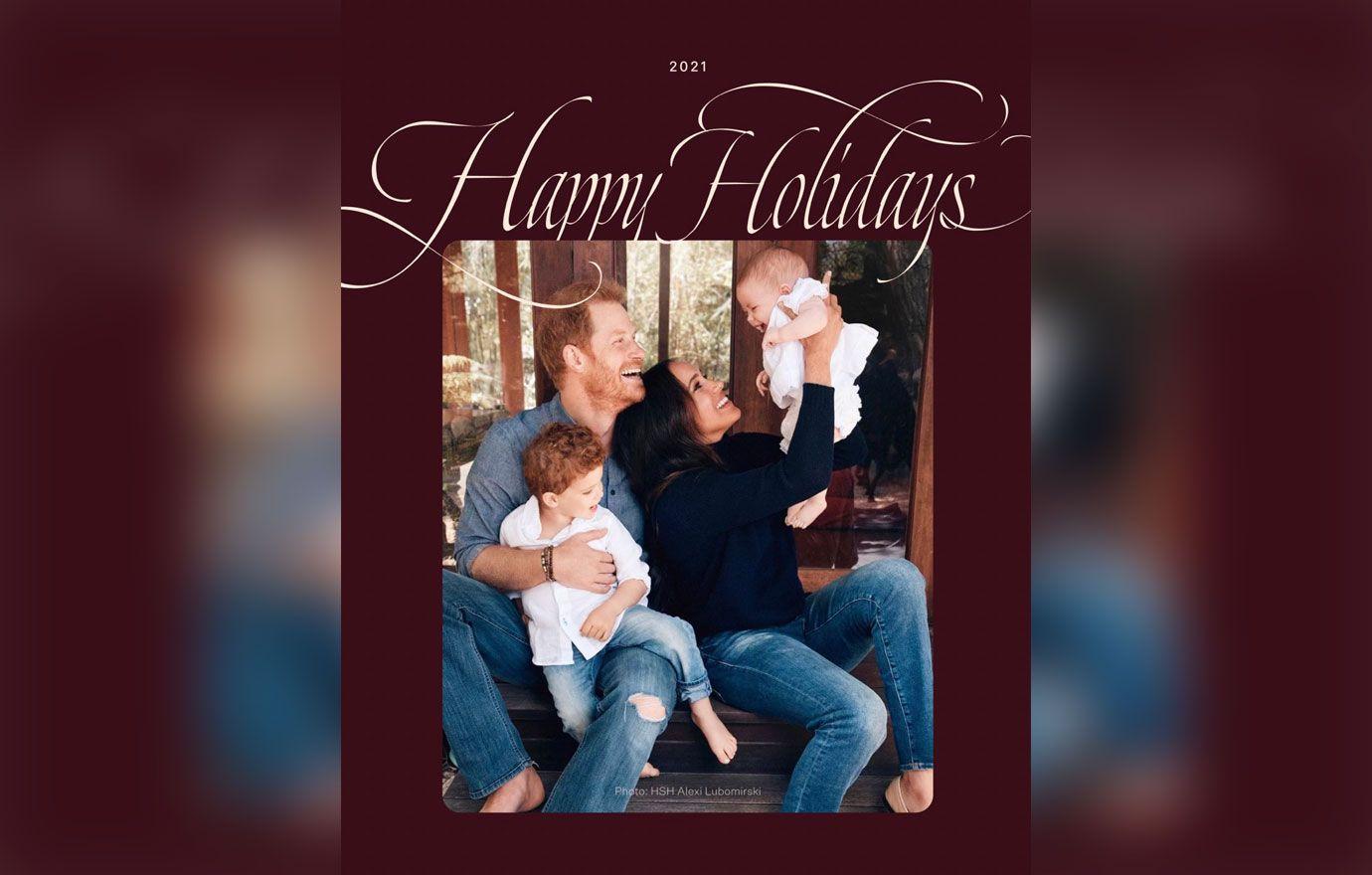 prince harry meghan markles christmas card confused royals