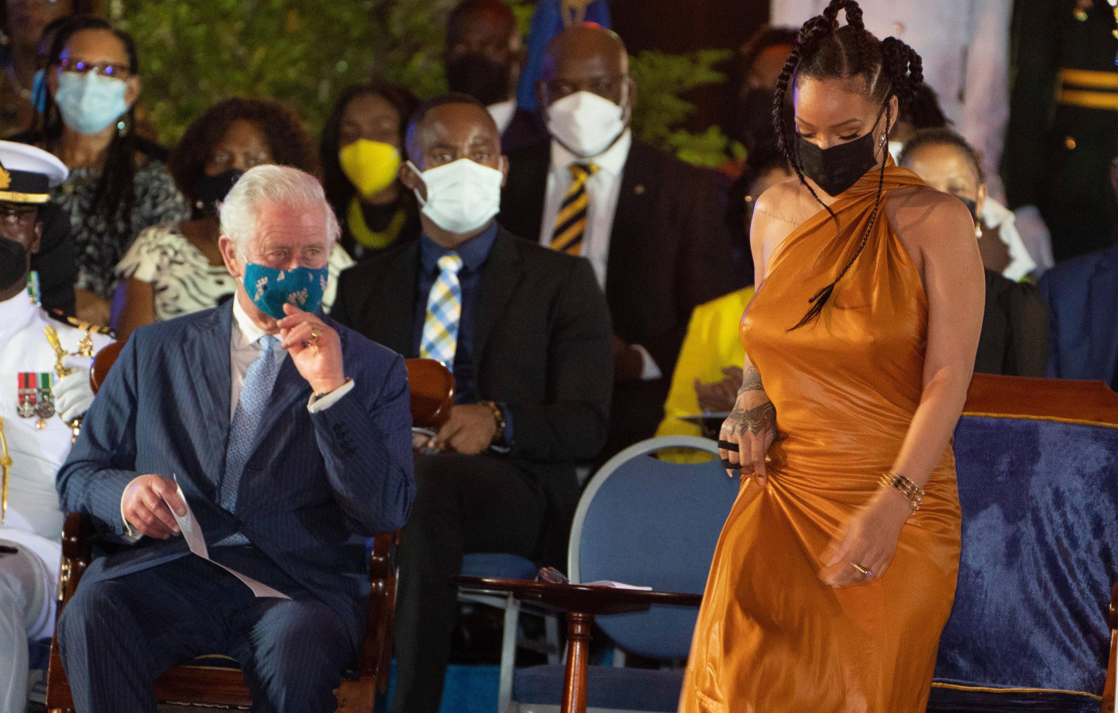 Prince Charles Makes Speech In Barbados, Celebrates With Rihanna: Photos