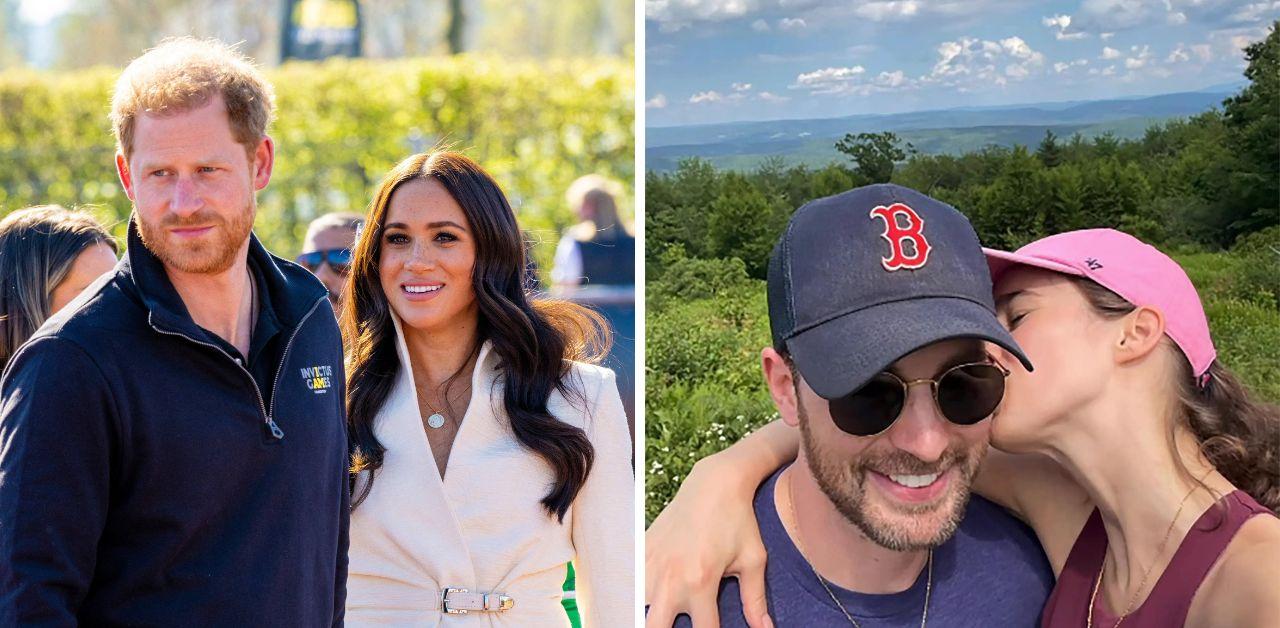 meghan markle prince harry spent time chris evans alba baptista