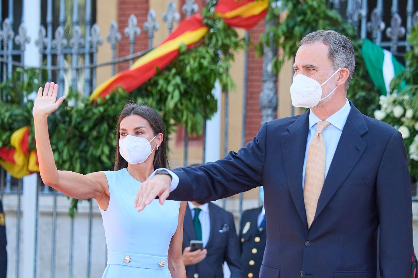 king felipe and queen letizia of spain in sevilla spain