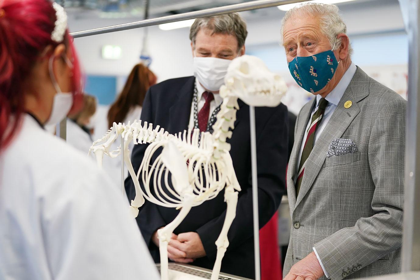 prince charles visits school of veterinary science in wales