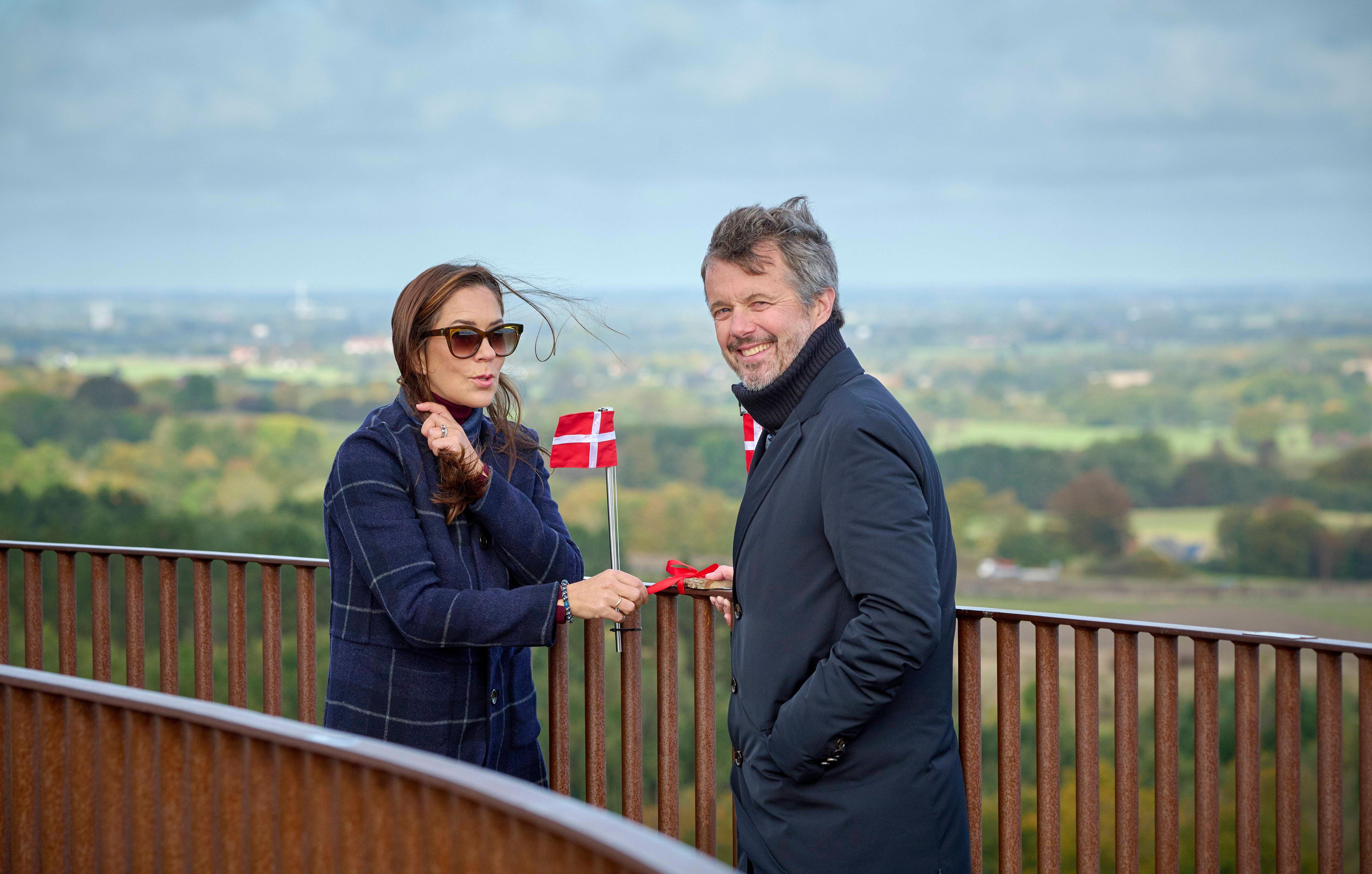 danish crownprince couple visit forest tower