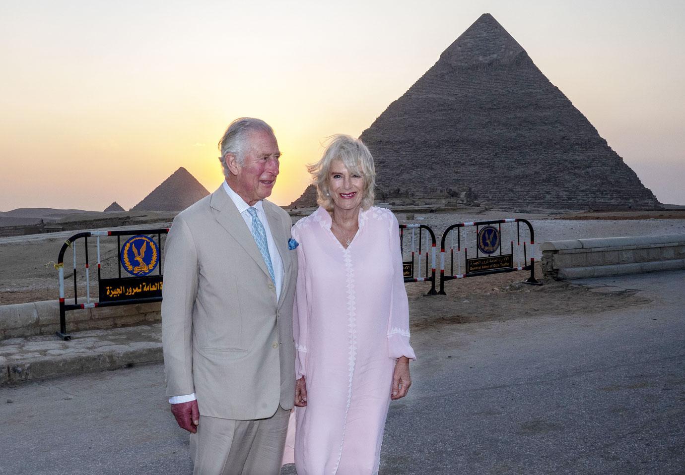 prince charles and camilla visited the great pyramids of giza and the great sphinx of giza