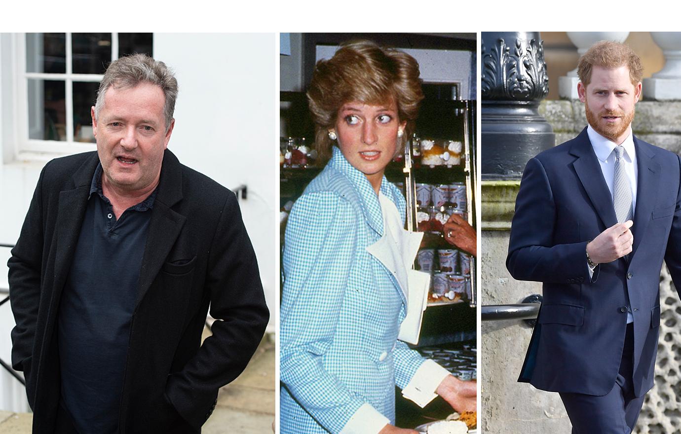 piers morgan claims princess diana horrified by prince harry royal rift