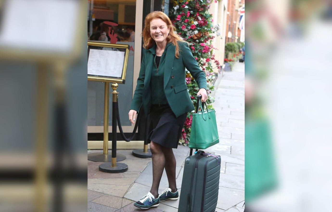 sarah ferguson out in knightsbridge