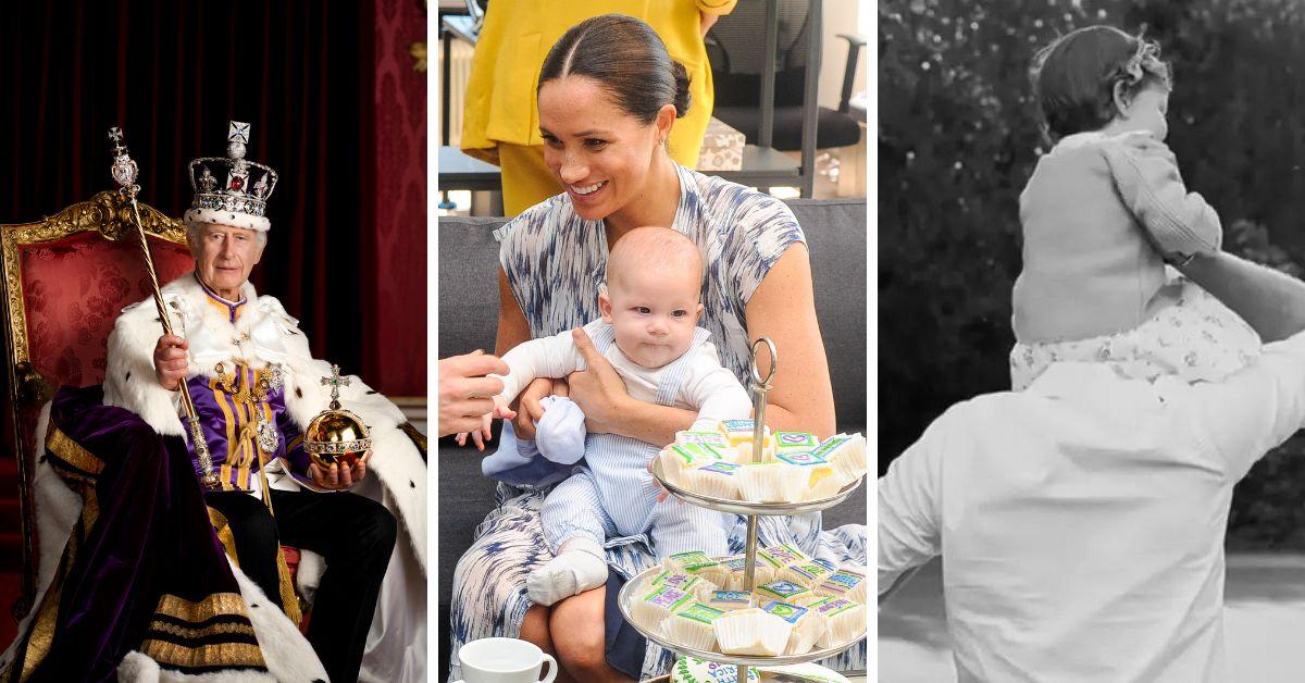 king charles meghan markle prince archie prince harry and lilibet diana